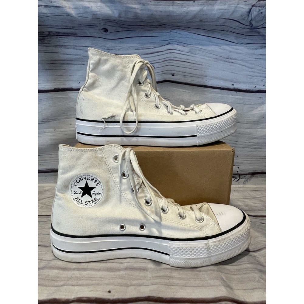 Distressed Converse Chuck Taylor All Star Lift Hi Platform Shoes Women Size 9